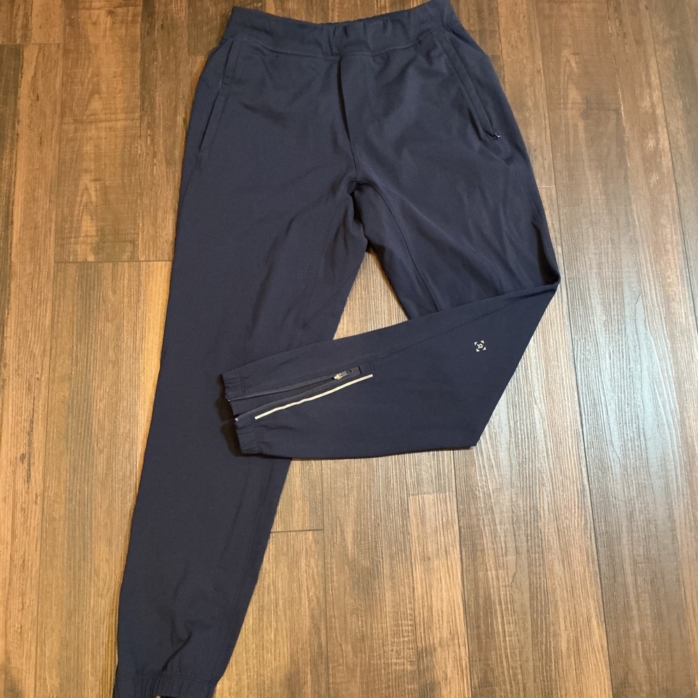 Lululemon Surge Jogger Navy Blue Reflective Zipper Cuff Running Pants Small